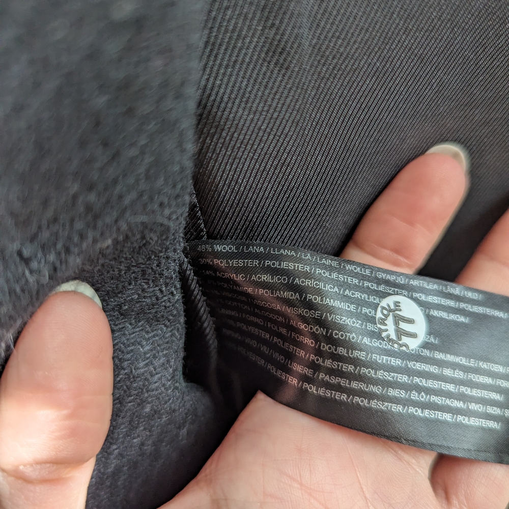 Mango Black Double-Breasted Coat View 3